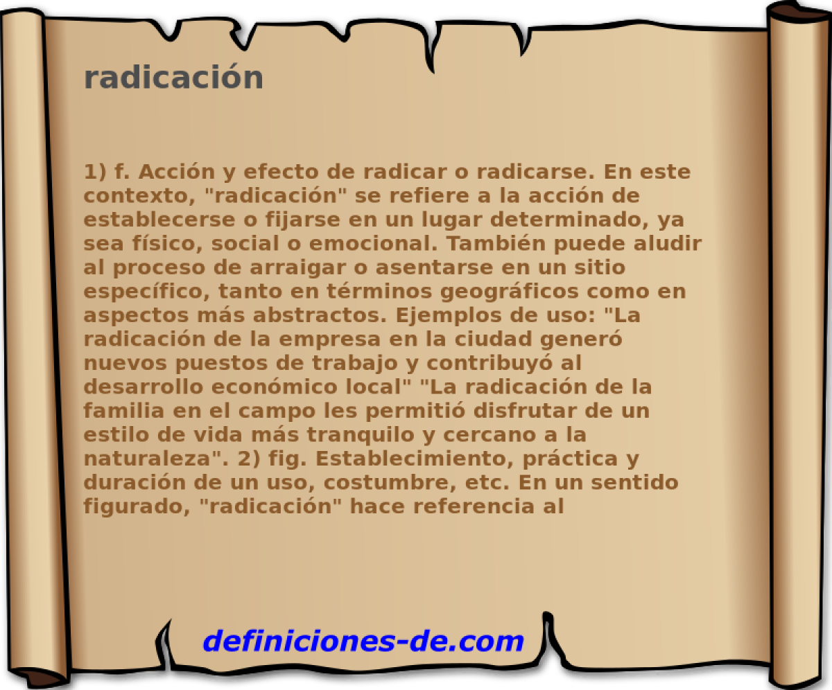 radicacin 