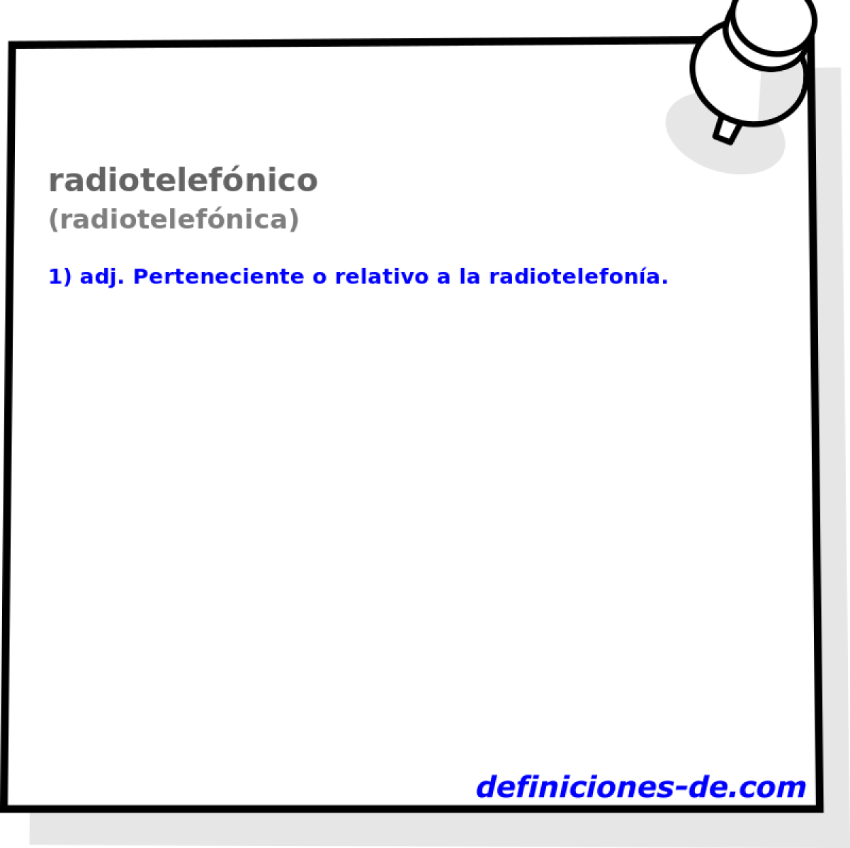 radiotelefnico (radiotelefnica)