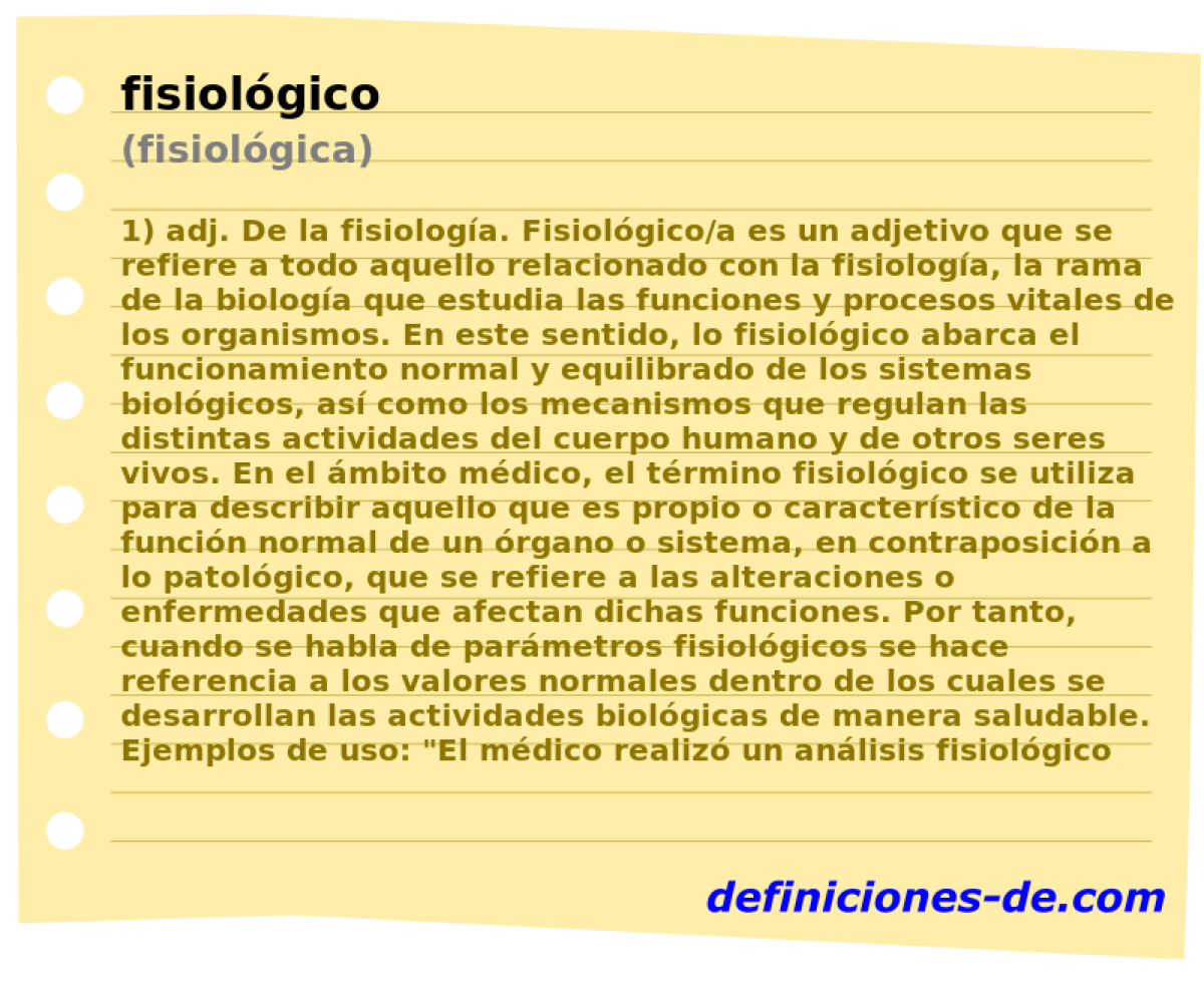 fisiolgico (fisiolgica)