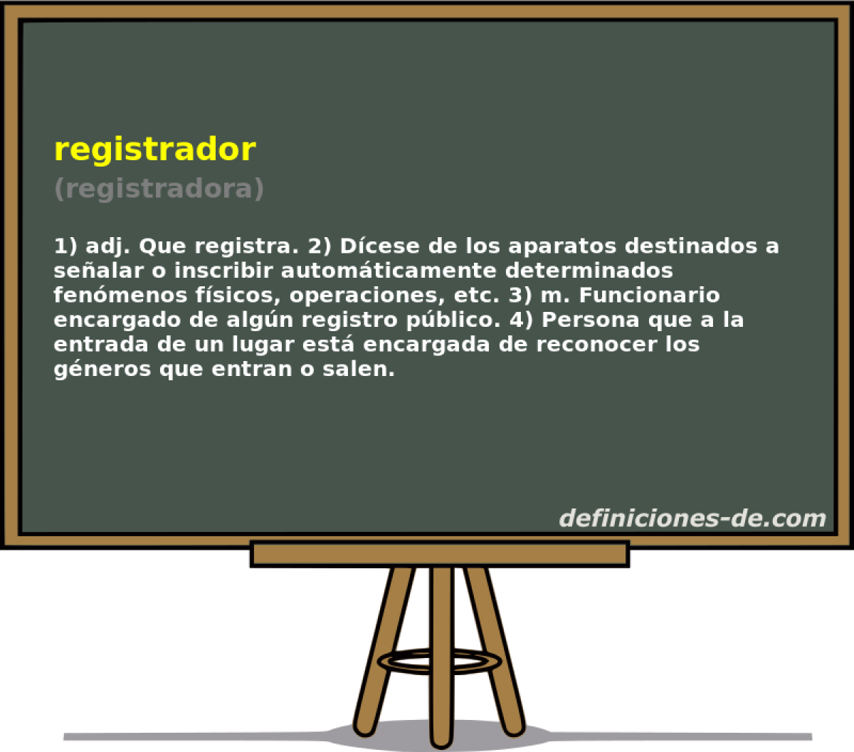 registrador (registradora)