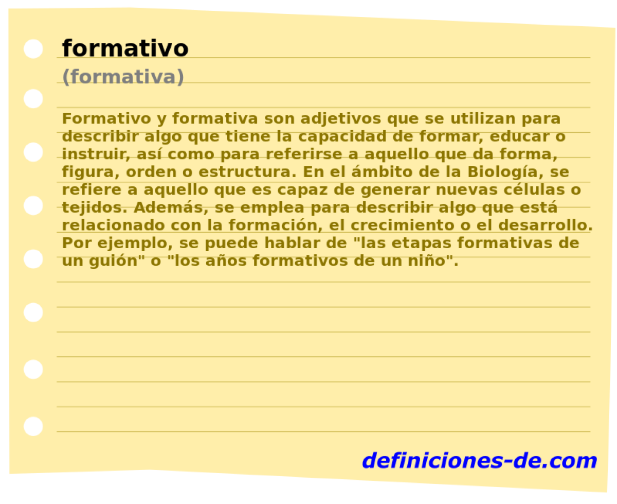 formativo (formativa)