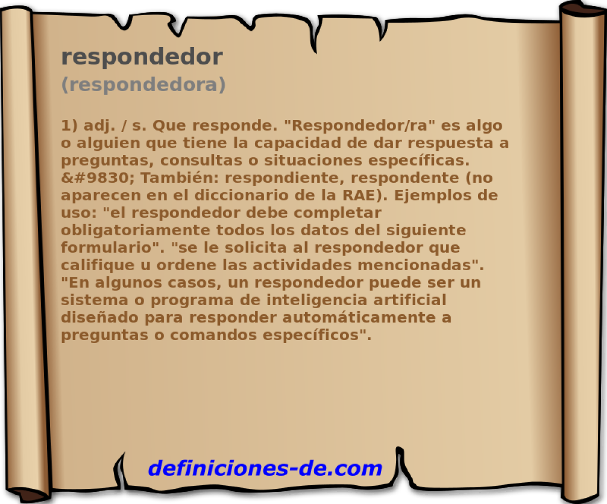 respondedor (respondedora)