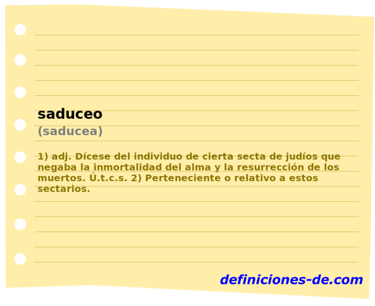 saduceo (saducea)
