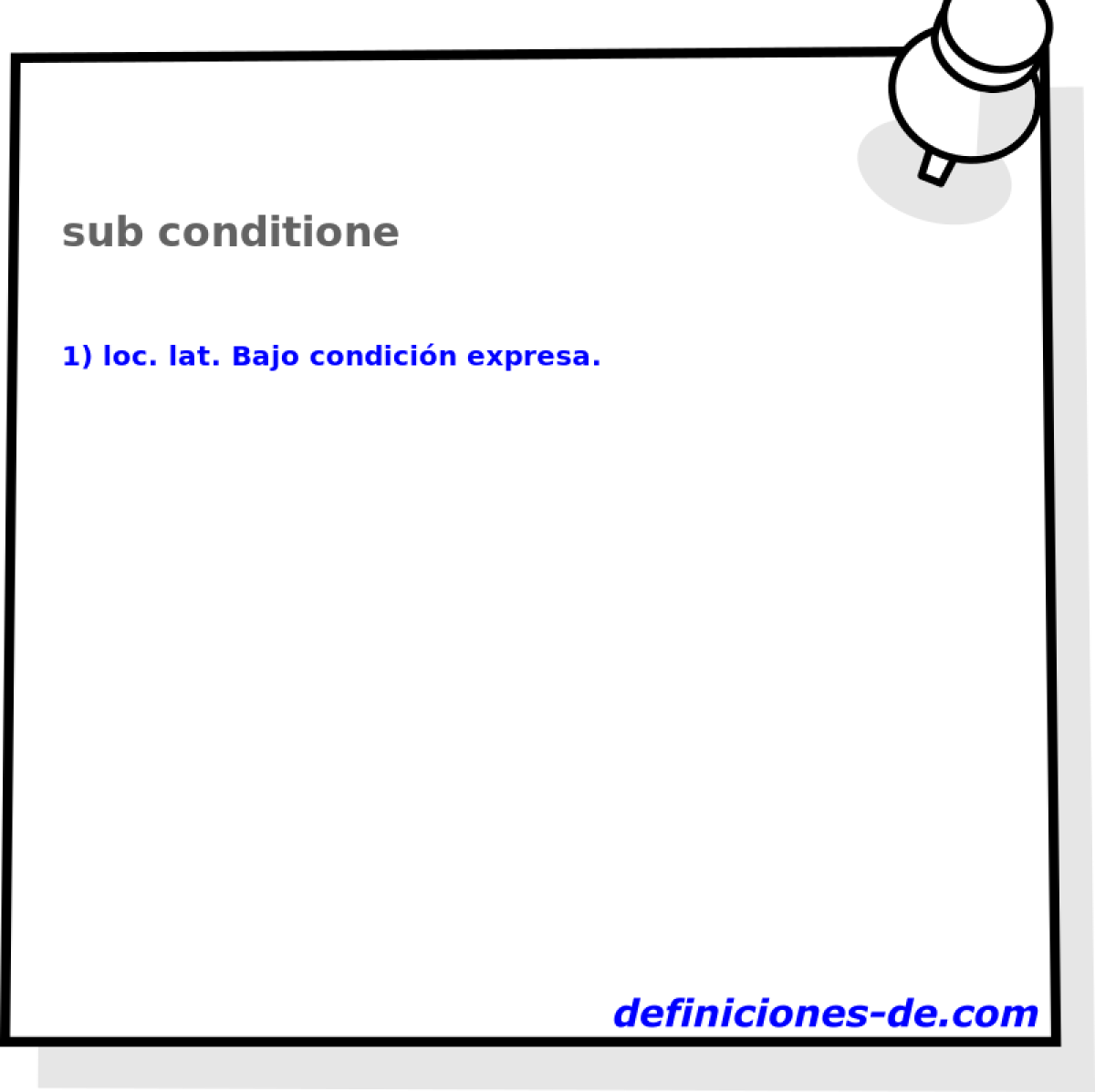 sub conditione 