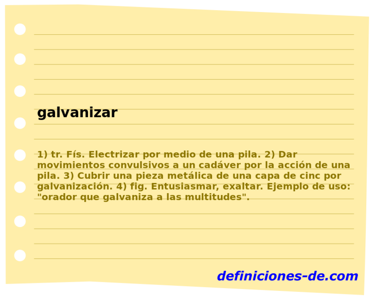 galvanizar 