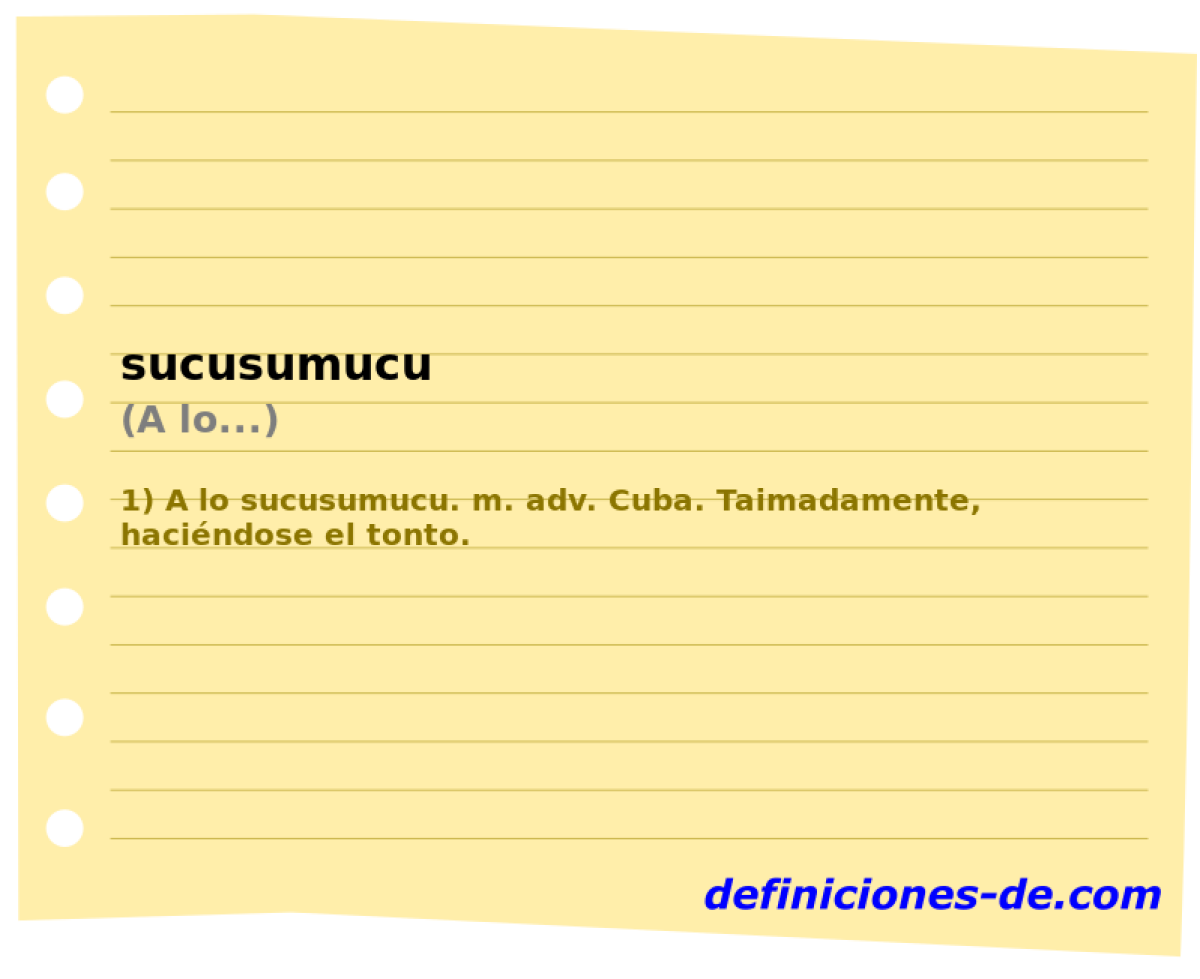 sucusumucu (A lo...)