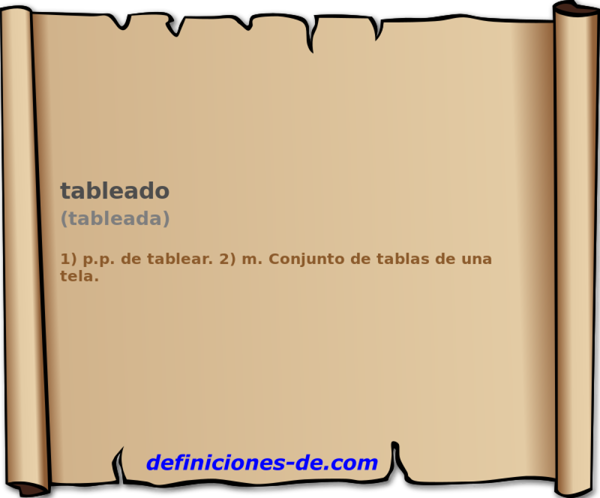 tableado (tableada)