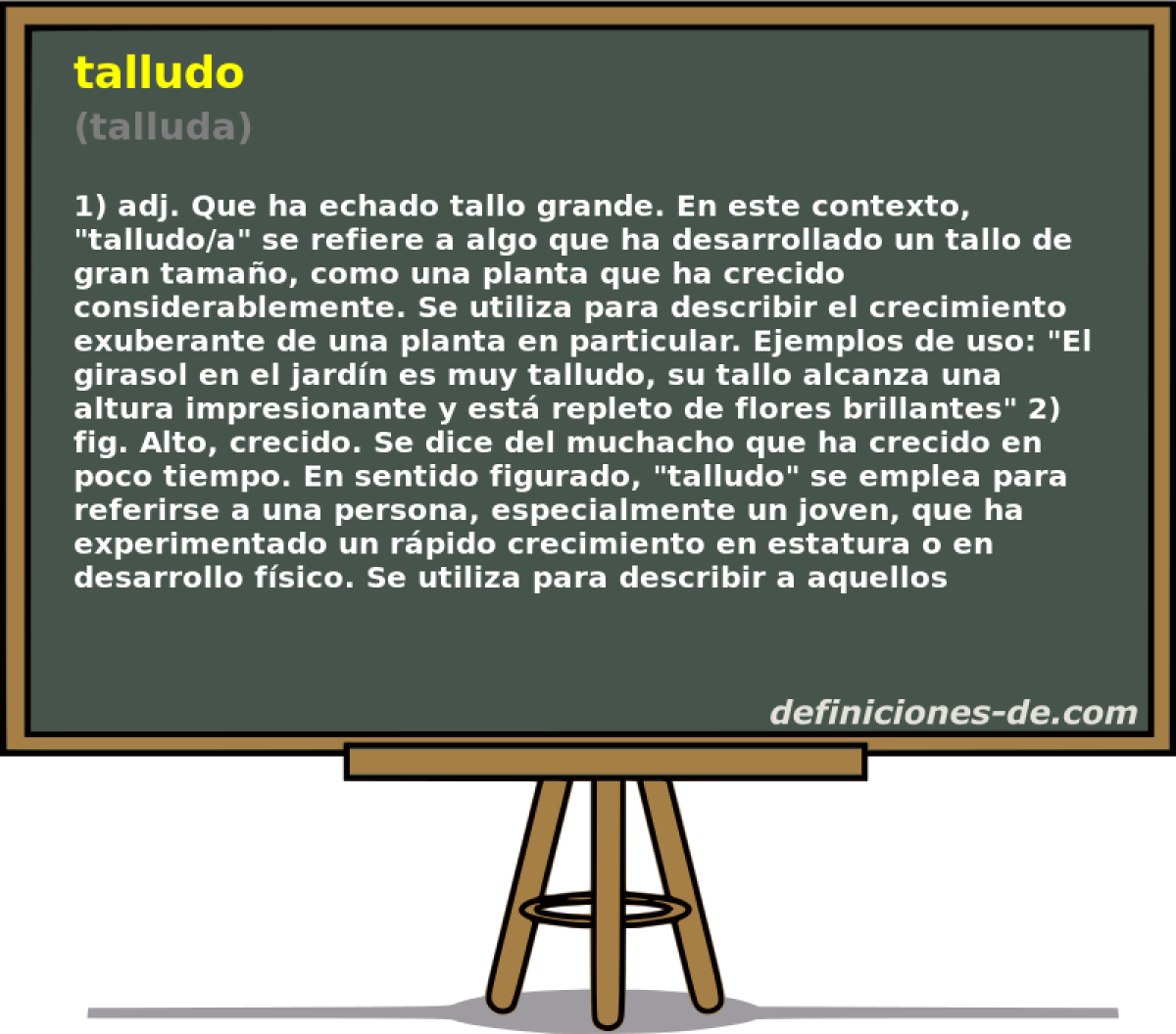 talludo (talluda)
