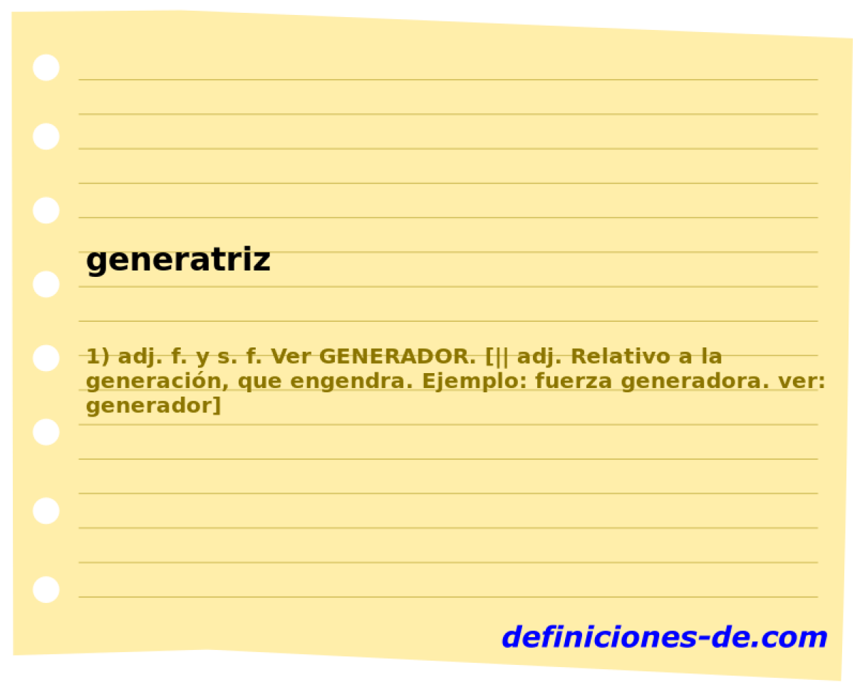 generatriz 