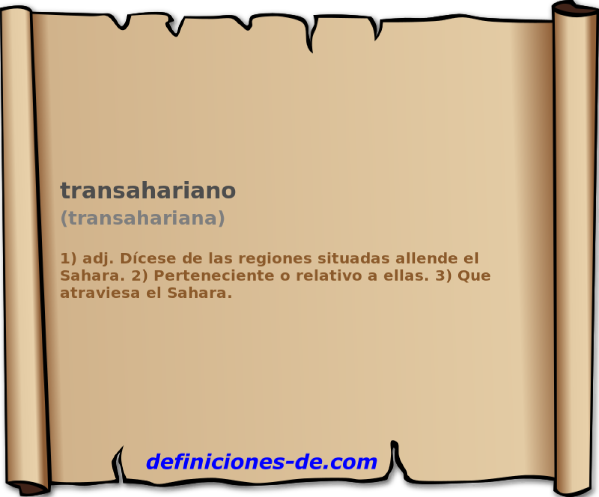 transahariano (transahariana)