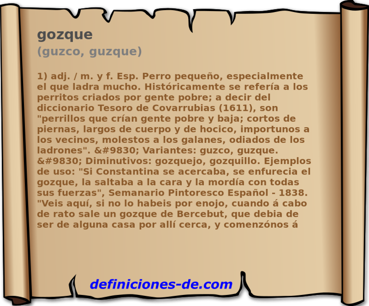 gozque (guzco, guzque)