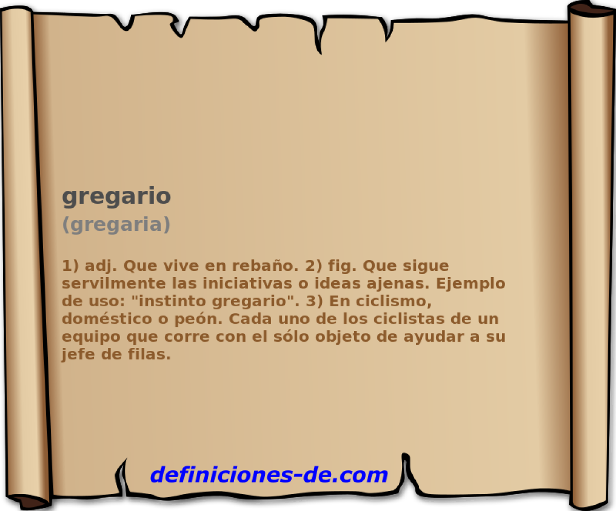 gregario (gregaria)