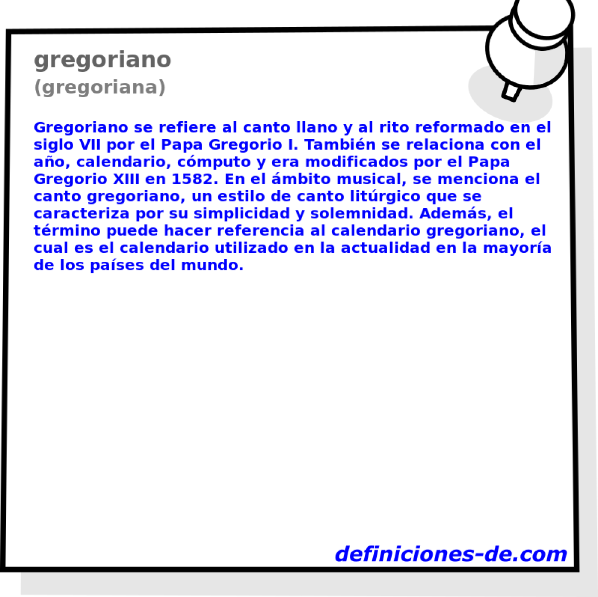 gregoriano (gregoriana)