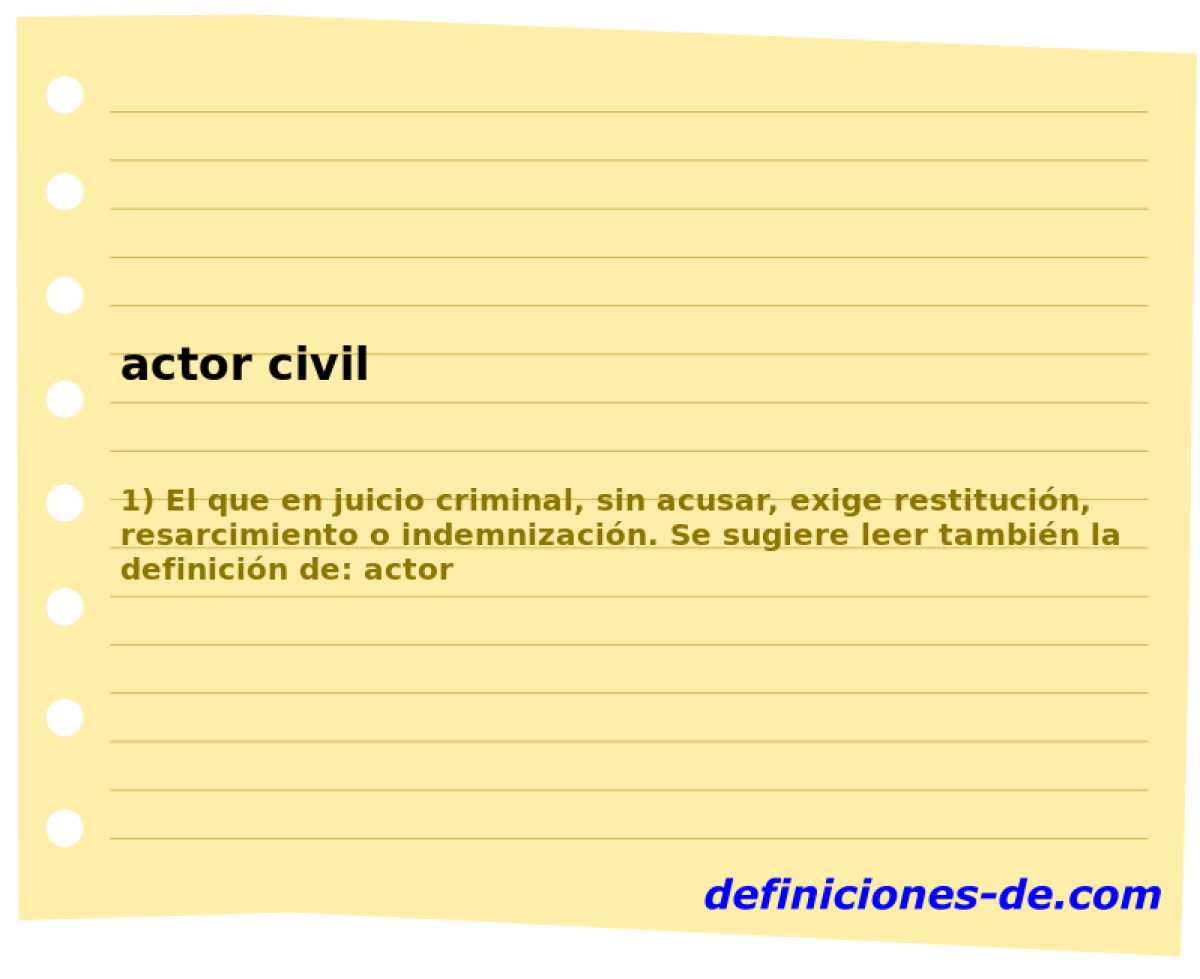 actor civil 