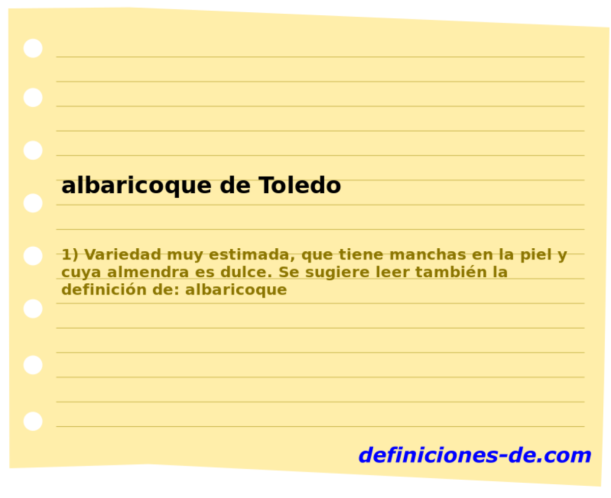 albaricoque de Toledo 