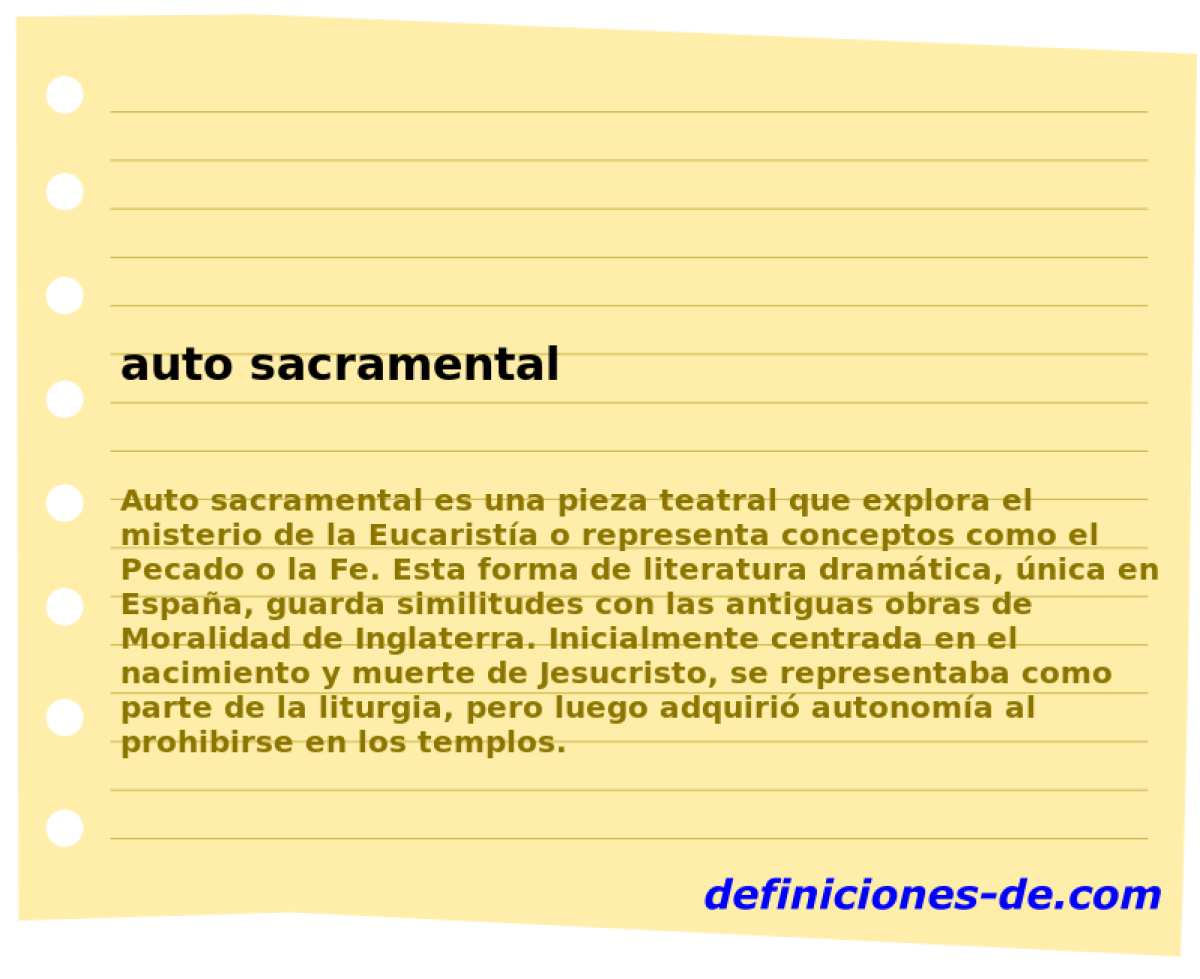 auto sacramental 