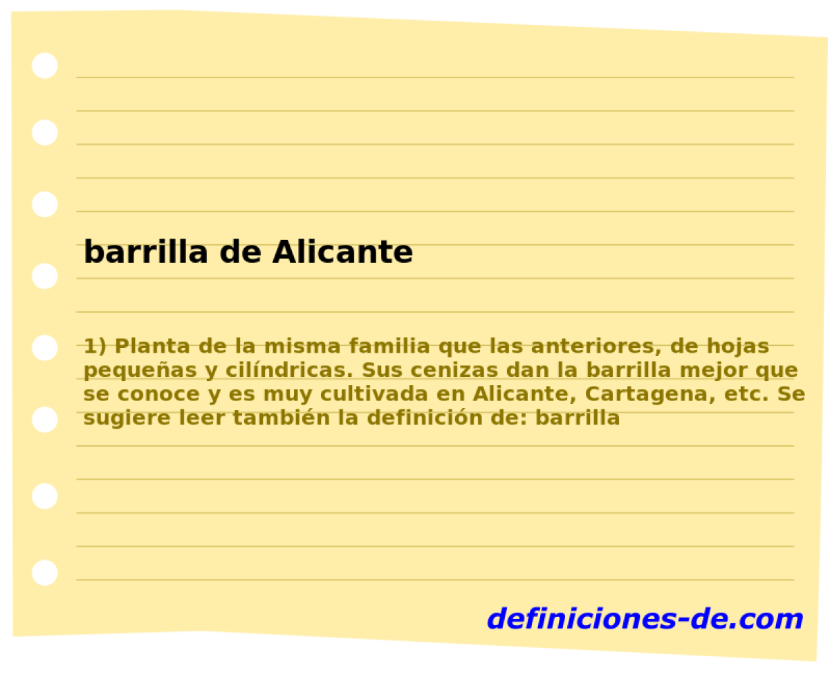 barrilla de Alicante 