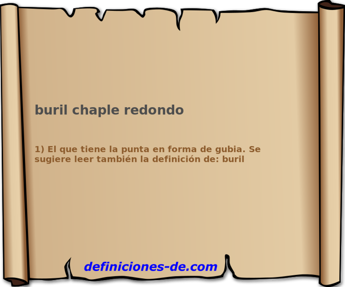buril chaple redondo 