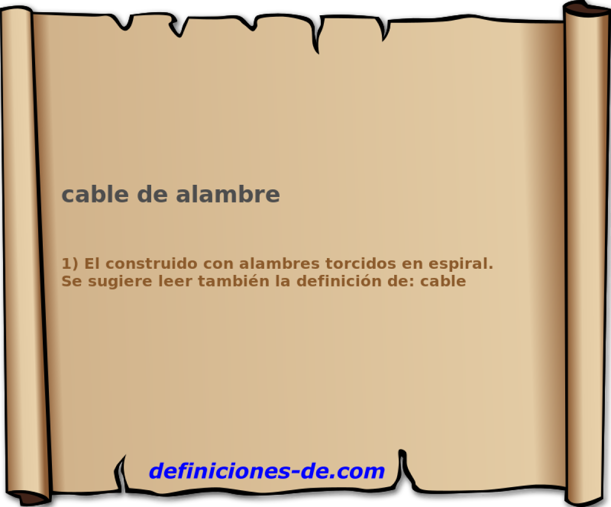 cable de alambre 