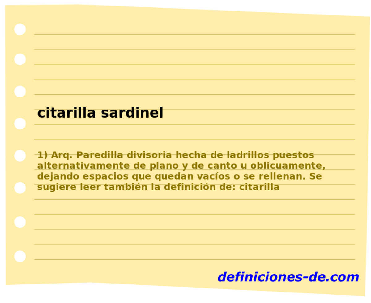 citarilla sardinel 