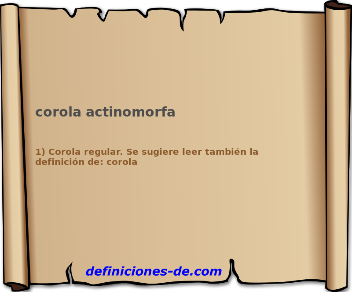 corola actinomorfa 