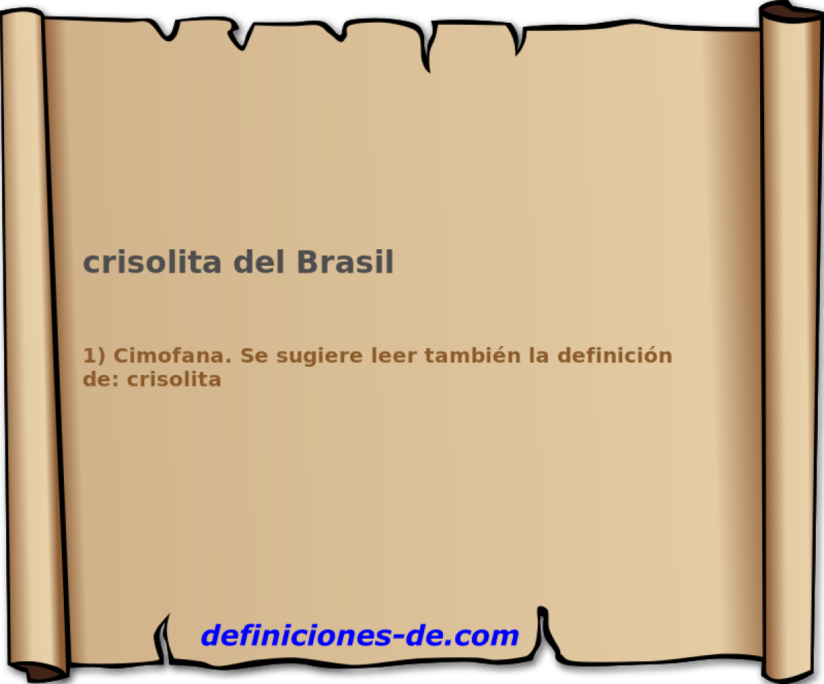 crisolita del Brasil 