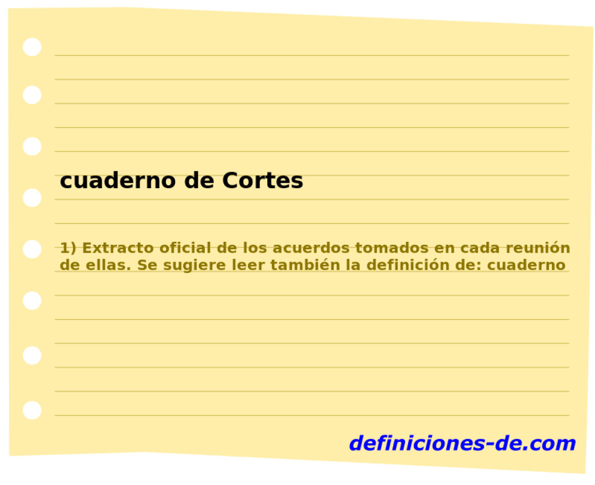 cuaderno de Cortes 
