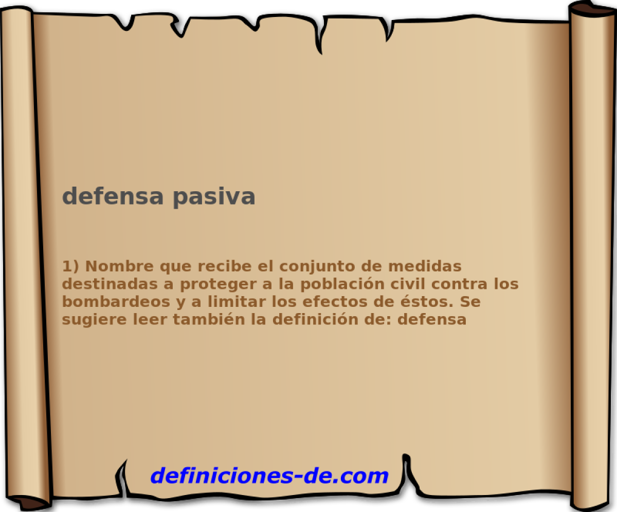 defensa pasiva 