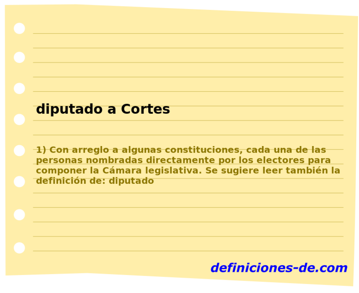 diputado a Cortes 