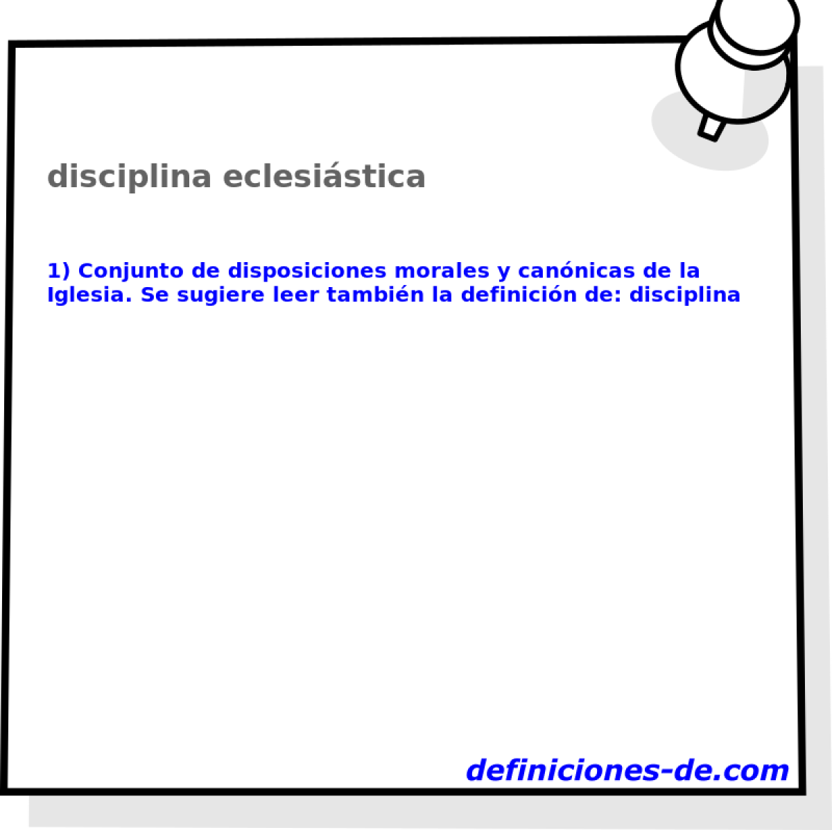 disciplina eclesistica 