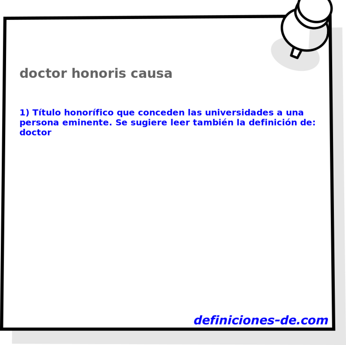 doctor honoris causa 