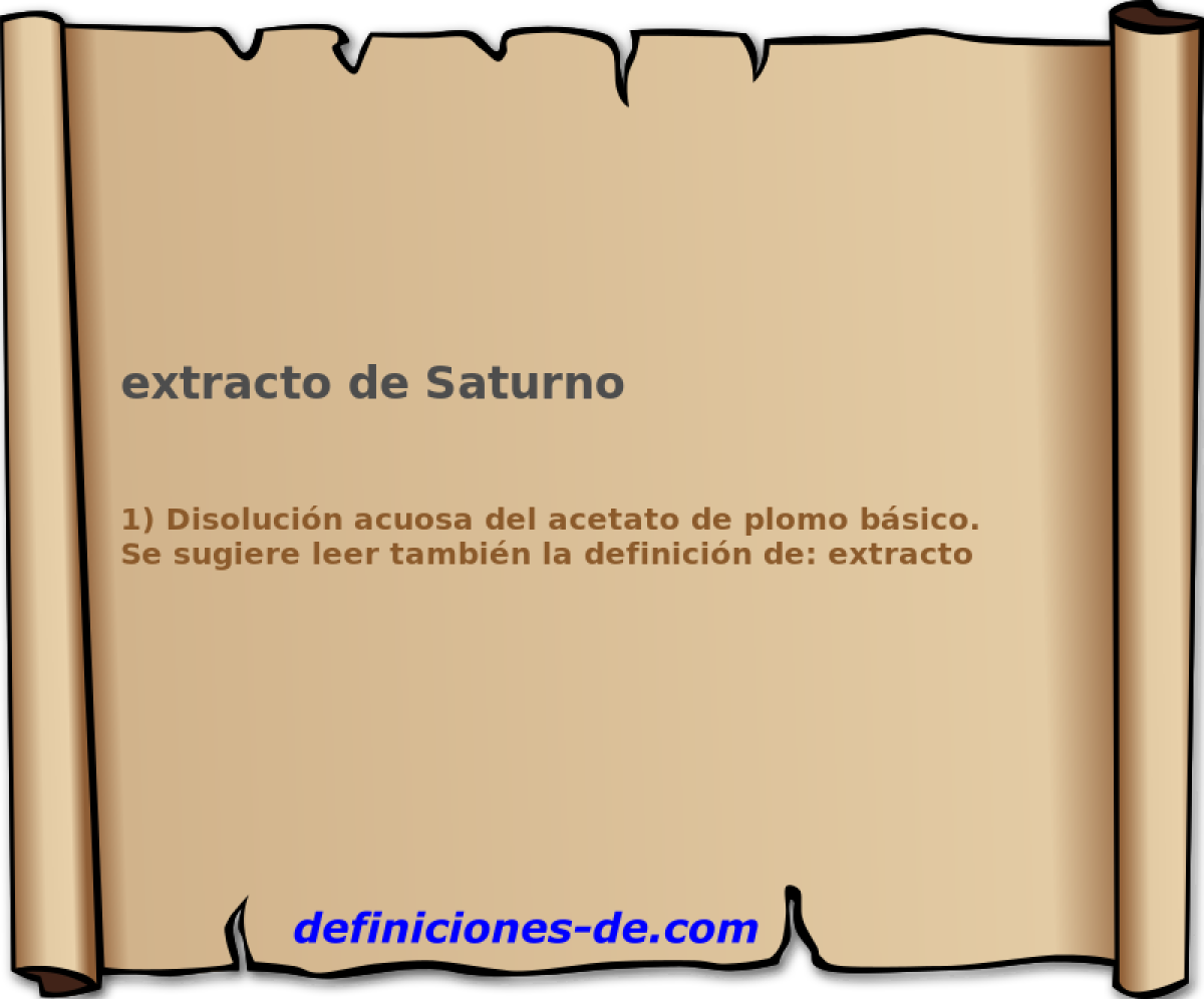 extracto de Saturno 