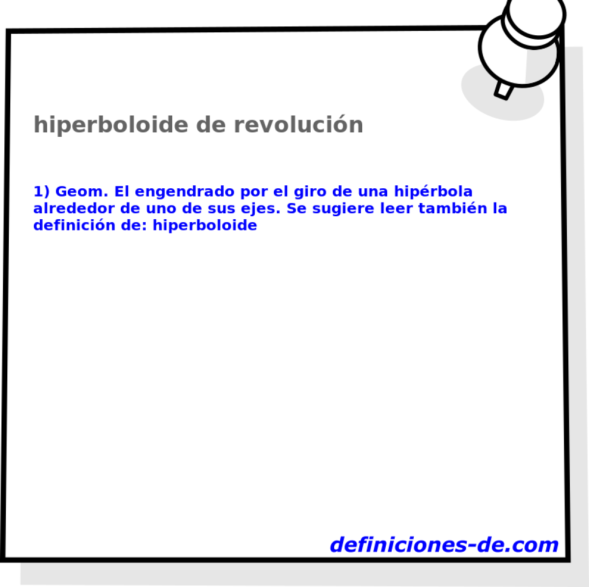 hiperboloide de revolucin 