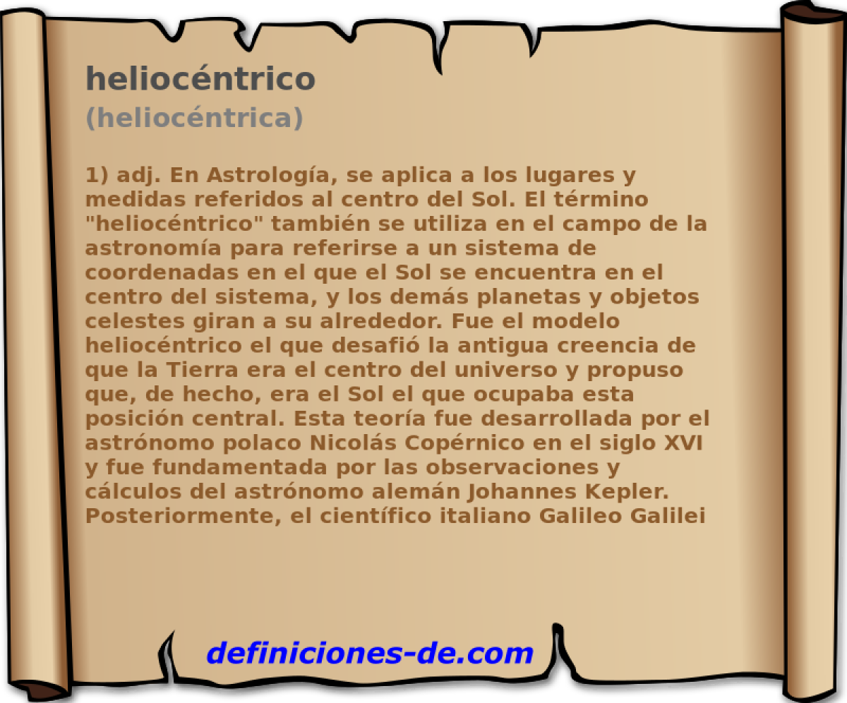 heliocntrico (heliocntrica)