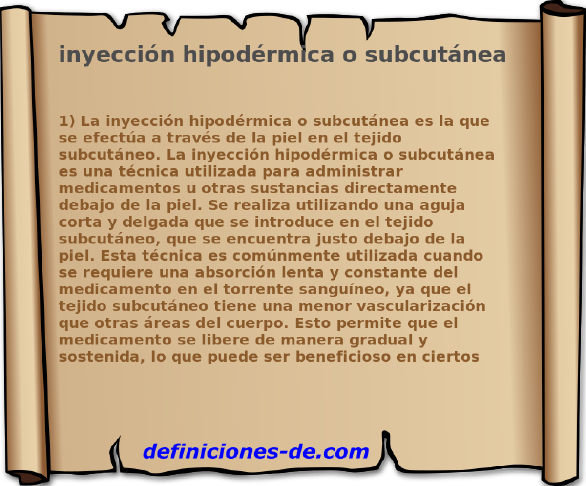 inyeccin hipodrmica o subcutnea 