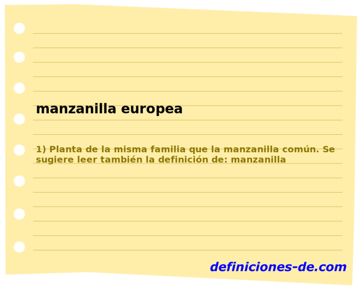 manzanilla europea 