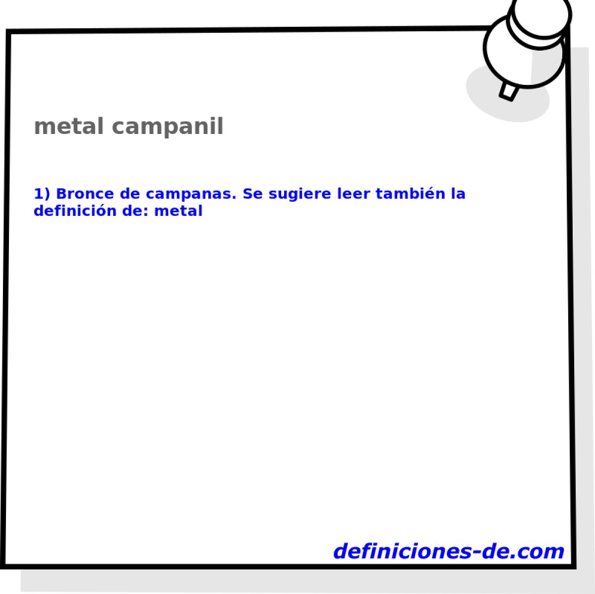metal campanil 