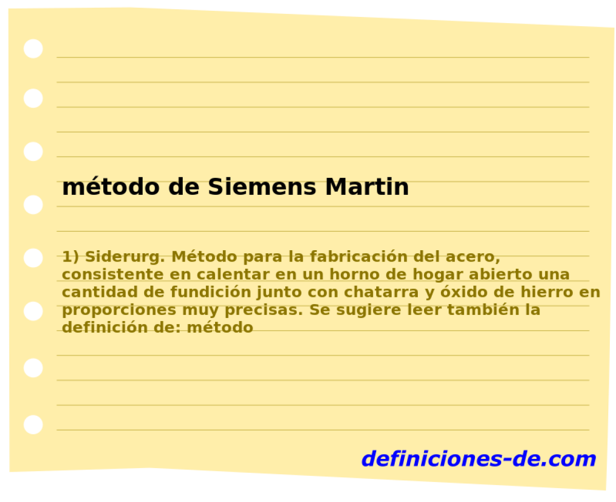 mtodo de Siemens Martin 