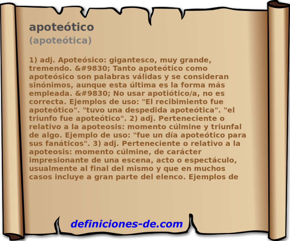 apotetico (apotetica)
