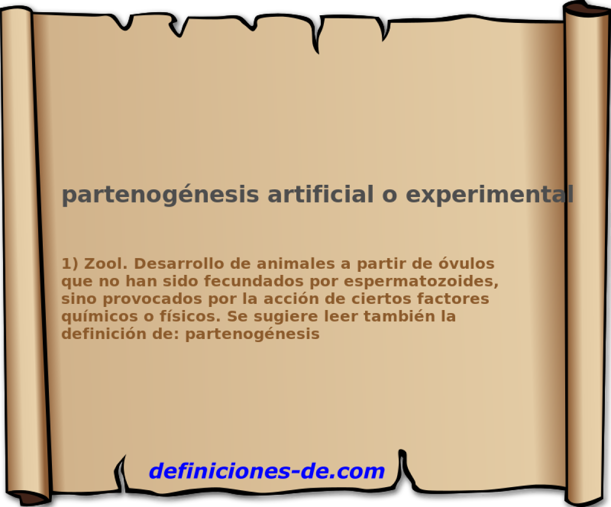 partenognesis artificial o experimental 