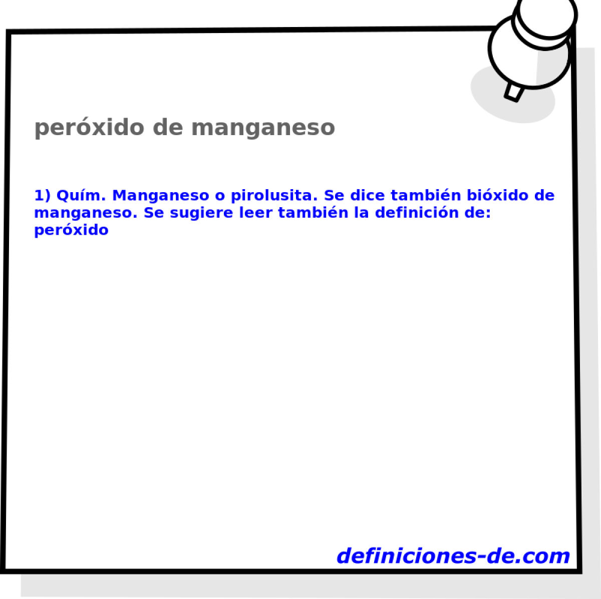perxido de manganeso 