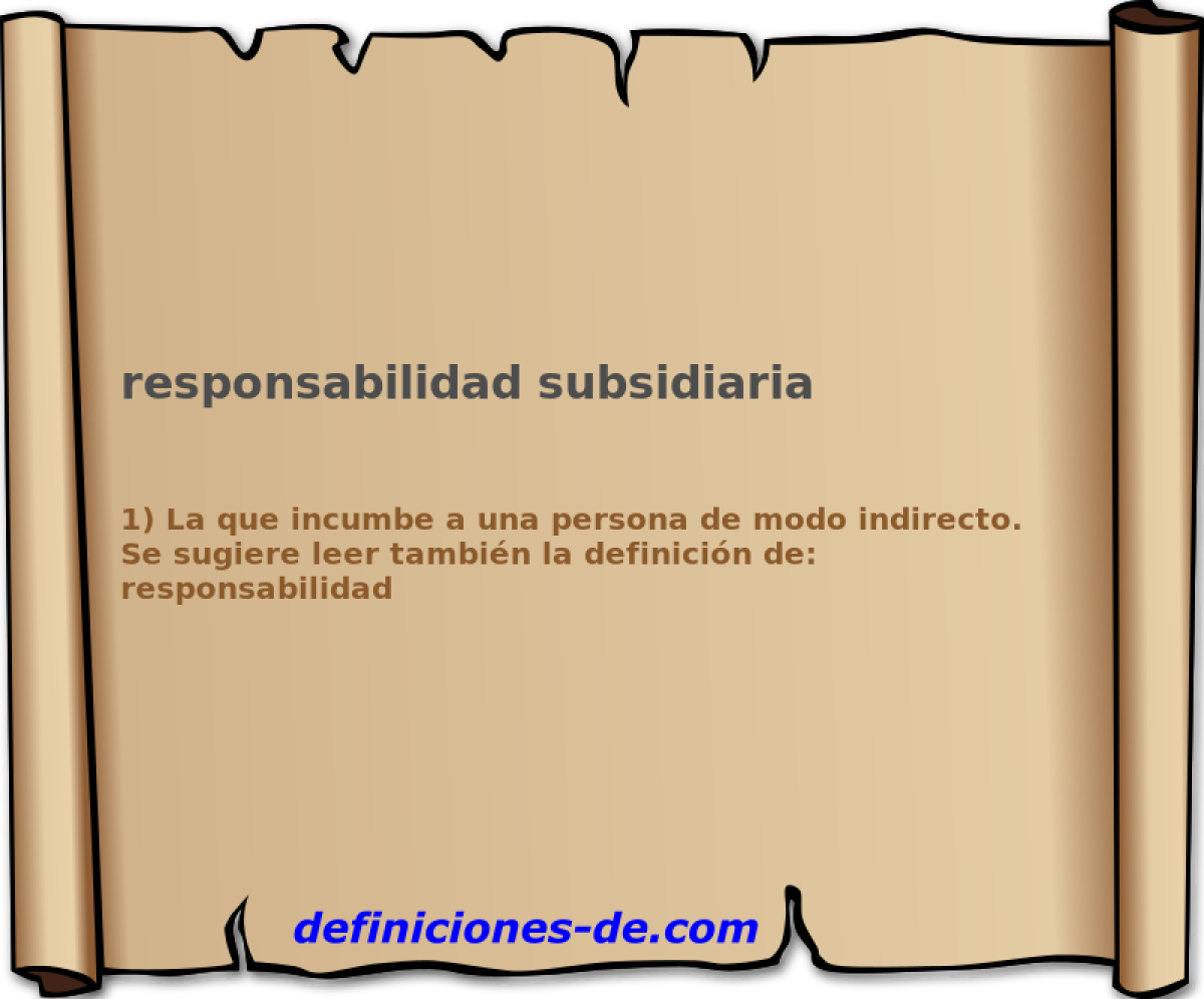 responsabilidad subsidiaria 