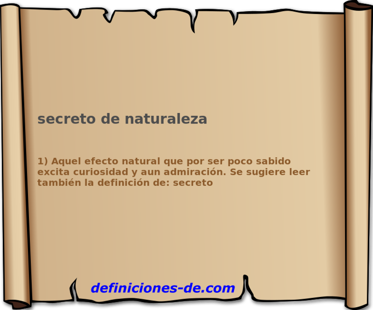 secreto de naturaleza 