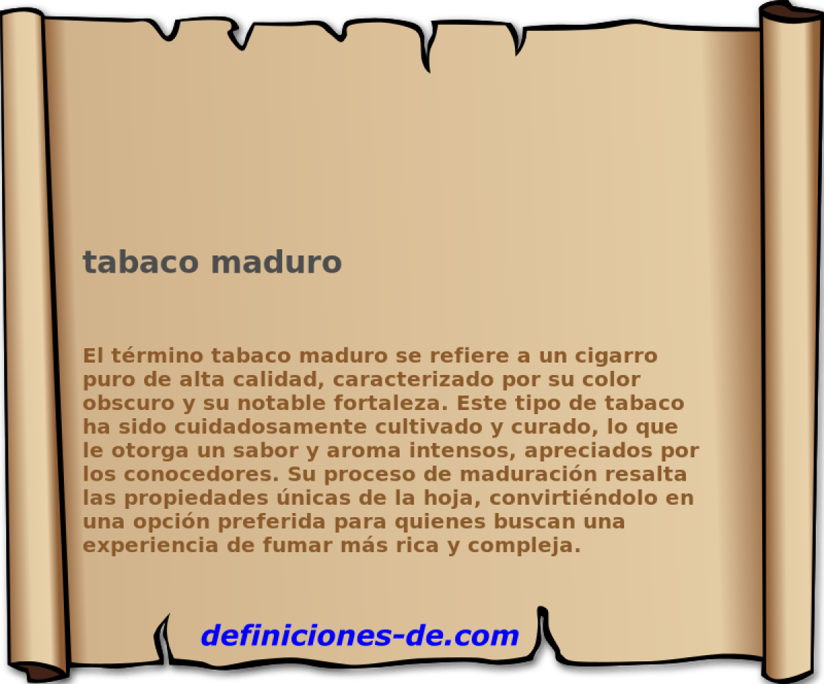 tabaco maduro 