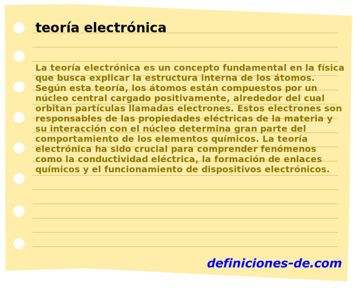 teora electrnica 