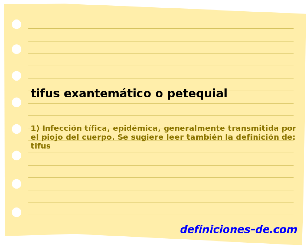 tifus exantemtico o petequial 