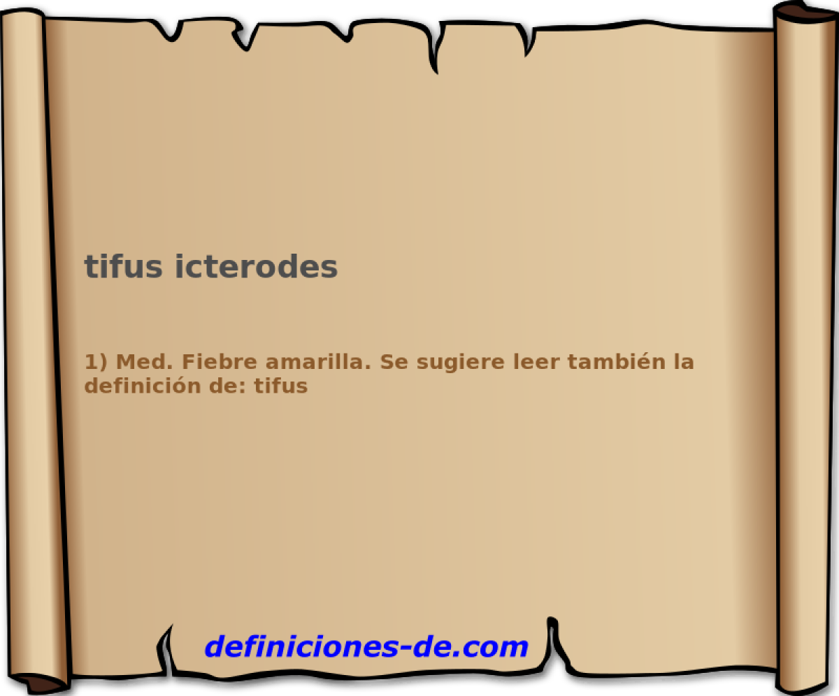 tifus icterodes 