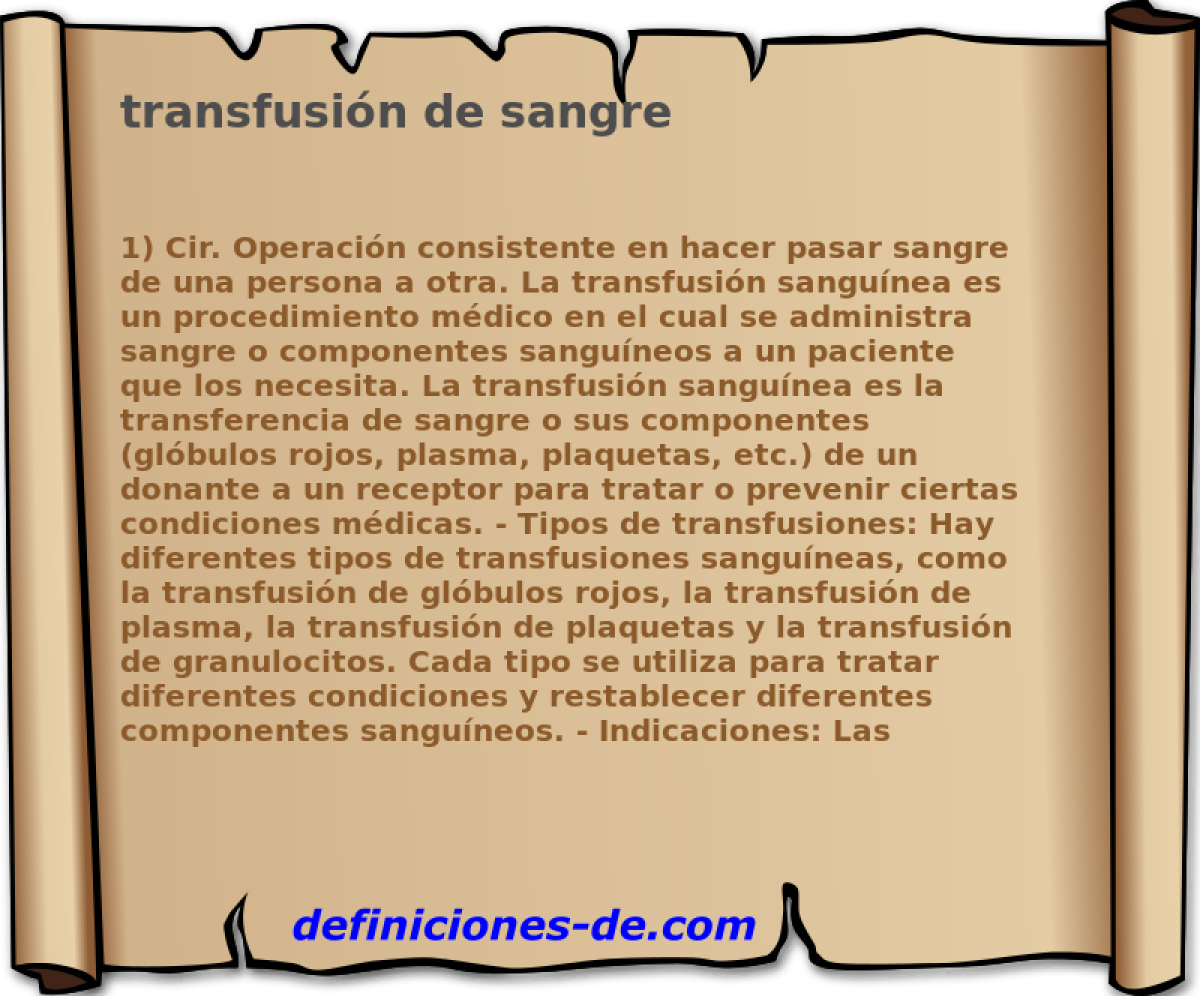 transfusin de sangre 