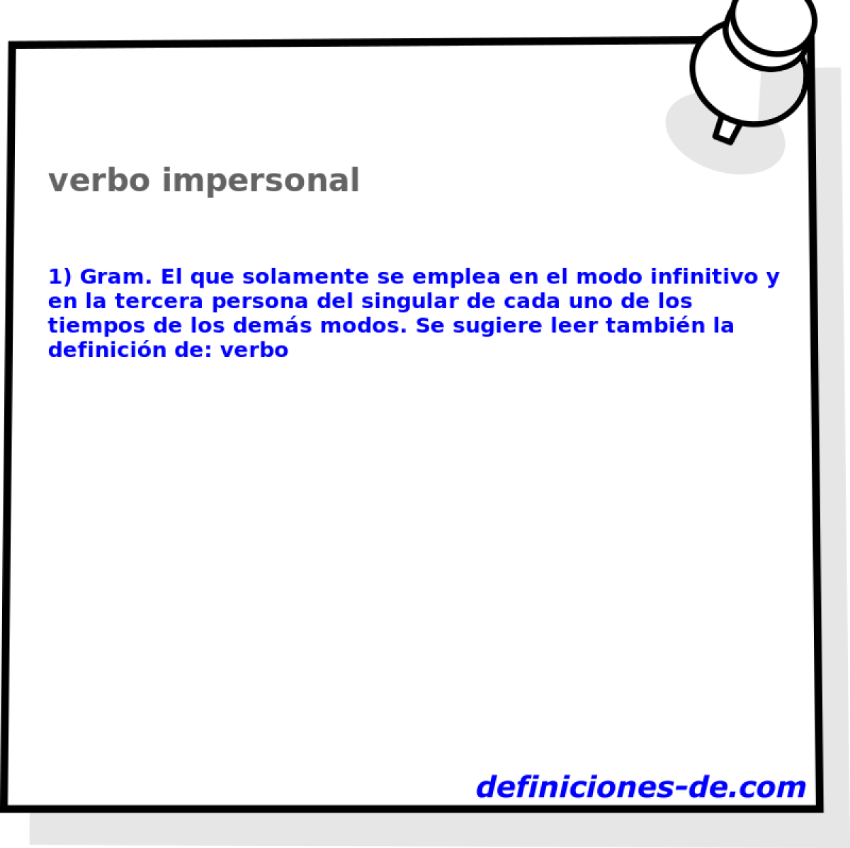 verbo impersonal 