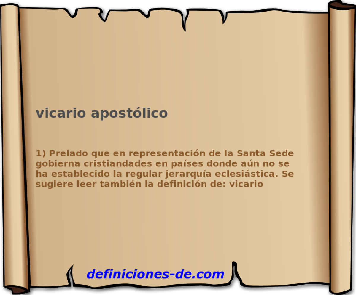 vicario apostlico 